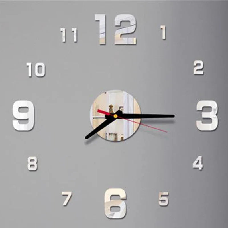 3D Wall Clock Mirror Wall Stickers Fashion Living Room Quartz Watch DIY Home Decoration Wall Clocks Sticker Reloj De Pared