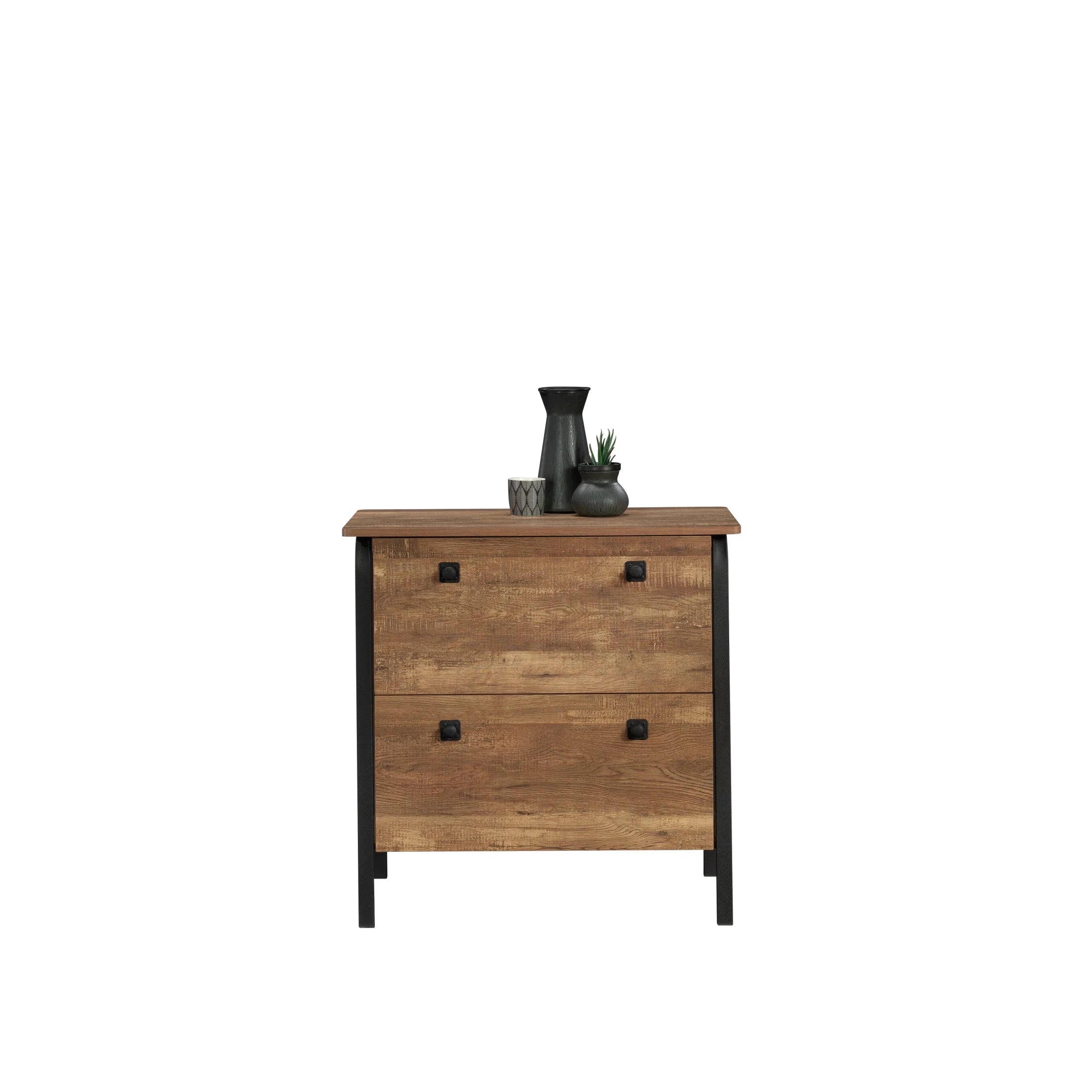 Station House 2-Drawer Lateral File Cabinet, Etched Oak Finish