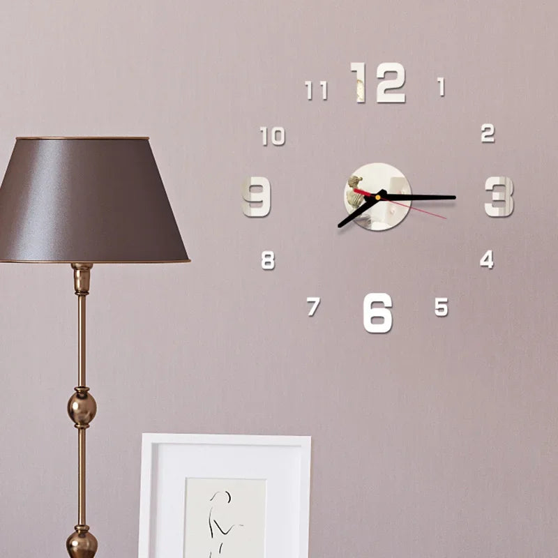 3D Wall Clock Mirror Wall Stickers Fashion Living Room Quartz Watch DIY Home Decoration Wall Clocks Sticker Reloj De Pared