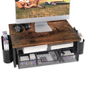 3-Tier Wooden Monitor Stand Riser with Drawer and Pen Holders, Desk Organizer and Accessories for Laptop, Office, Dorm Desktop Setup, Classroom Desk Accessories & Workspace Organizers