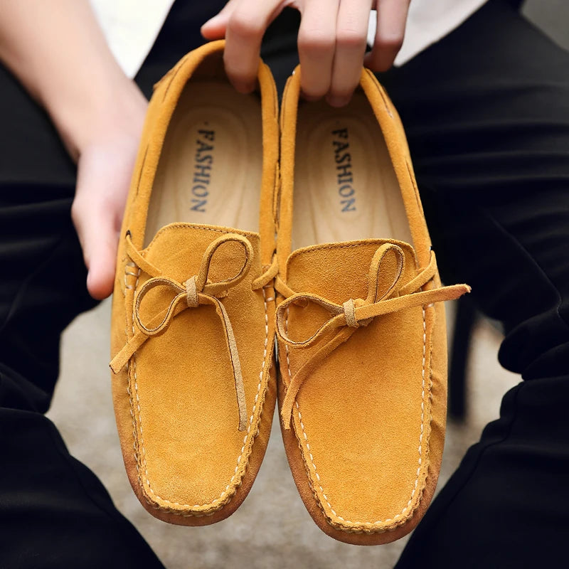 Fashion Men Shoes Genuine Leather Casual Summer Shoes Classic Mens Loafers Elegantes Slip on Men'S Flats plus Male Driving Shoes