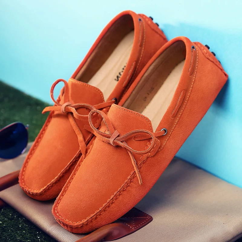 Fashion Men Shoes Genuine Leather Casual Summer Shoes Classic Mens Loafers Elegantes Slip on Men'S Flats plus Male Driving Shoes