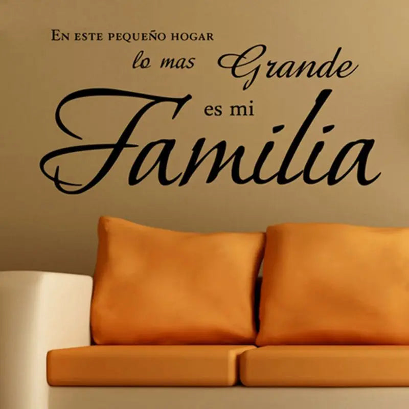 Spanish En Este Hogar Lo Mas Grande Es Mi Familia Wall Decal Quote Sticker Pegatinas Pared Vinilos Paredes Letras Decoracion