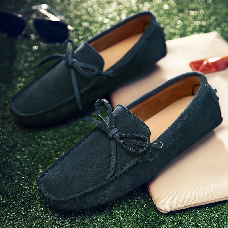 Fashion Men Shoes Genuine Leather Casual Summer Shoes Classic Mens Loafers Elegantes Slip on Men'S Flats plus Male Driving Shoes