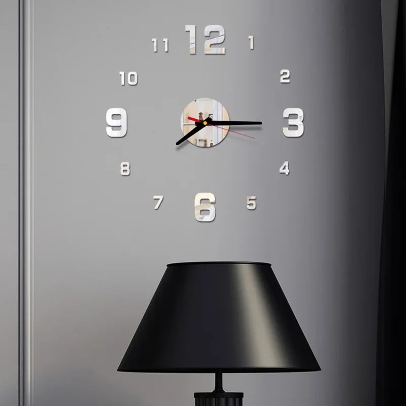 3D Wall Clock Mirror Wall Stickers Fashion Living Room Quartz Watch DIY Home Decoration Wall Clocks Sticker Reloj De Pared