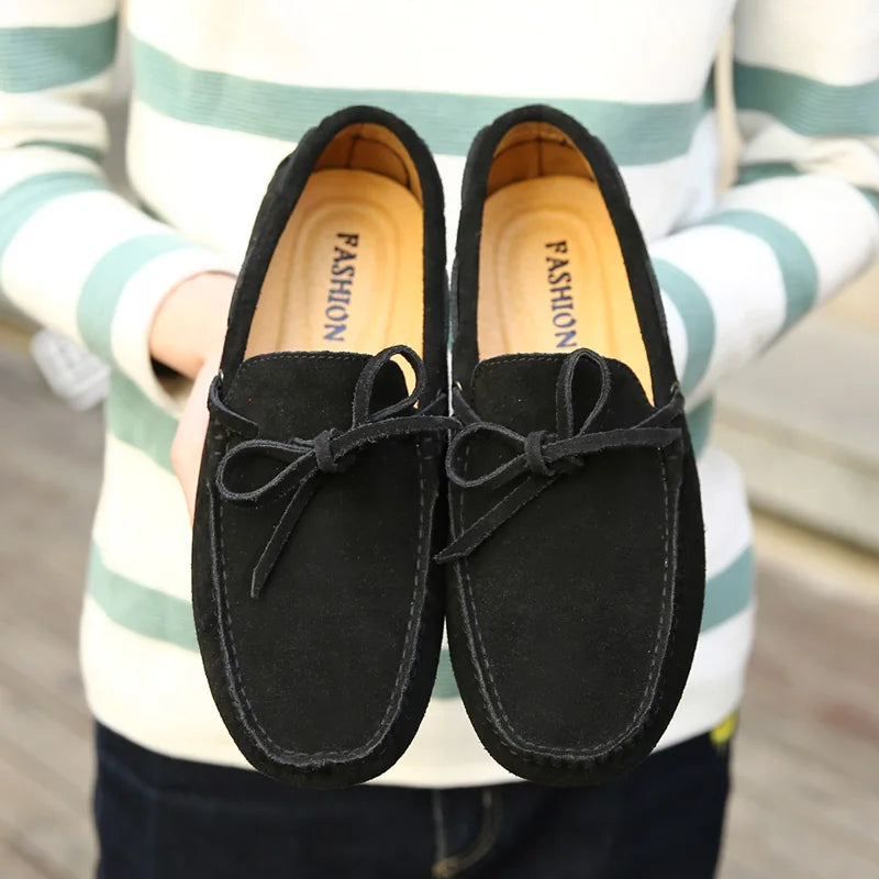 Fashion Men Shoes Genuine Leather Casual Summer Shoes Classic Mens Loafers Elegantes Slip on Men'S Flats plus Male Driving Shoes