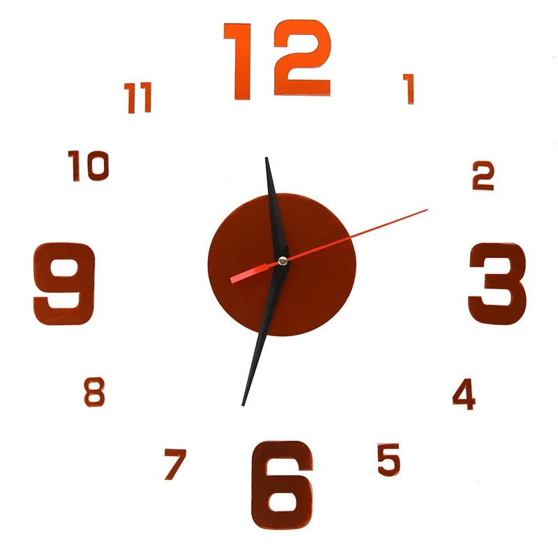 3D Wall Clock Mirror Wall Stickers Fashion Living Room Quartz Watch DIY Home Decoration Wall Clocks Sticker Reloj De Pared