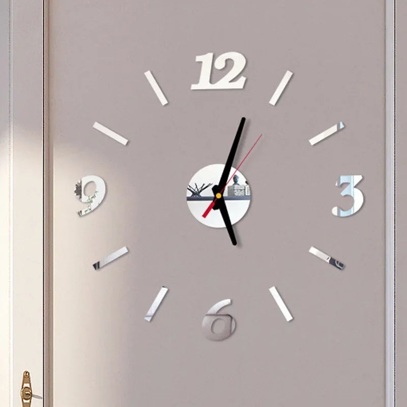3D Wall Clock Mirror Wall Stickers Fashion Living Room Quartz Watch DIY Home Decoration Wall Clocks Sticker Reloj De Pared