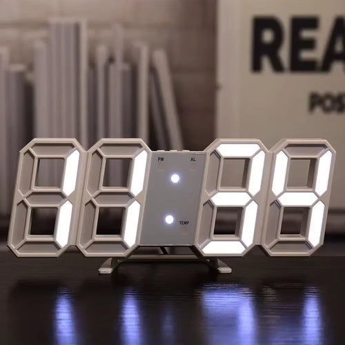 3D LED Digital Clock Wall Decoration Glow Night Mode Decoration for Home Adjustable Electronic Watch Clock Decor Clocks Garden