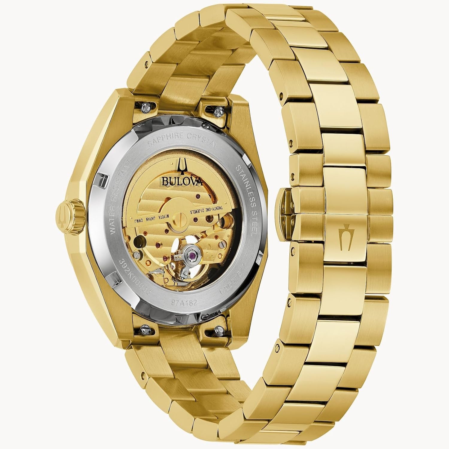 Automatic Watch 97A182, Gold, Bracelet