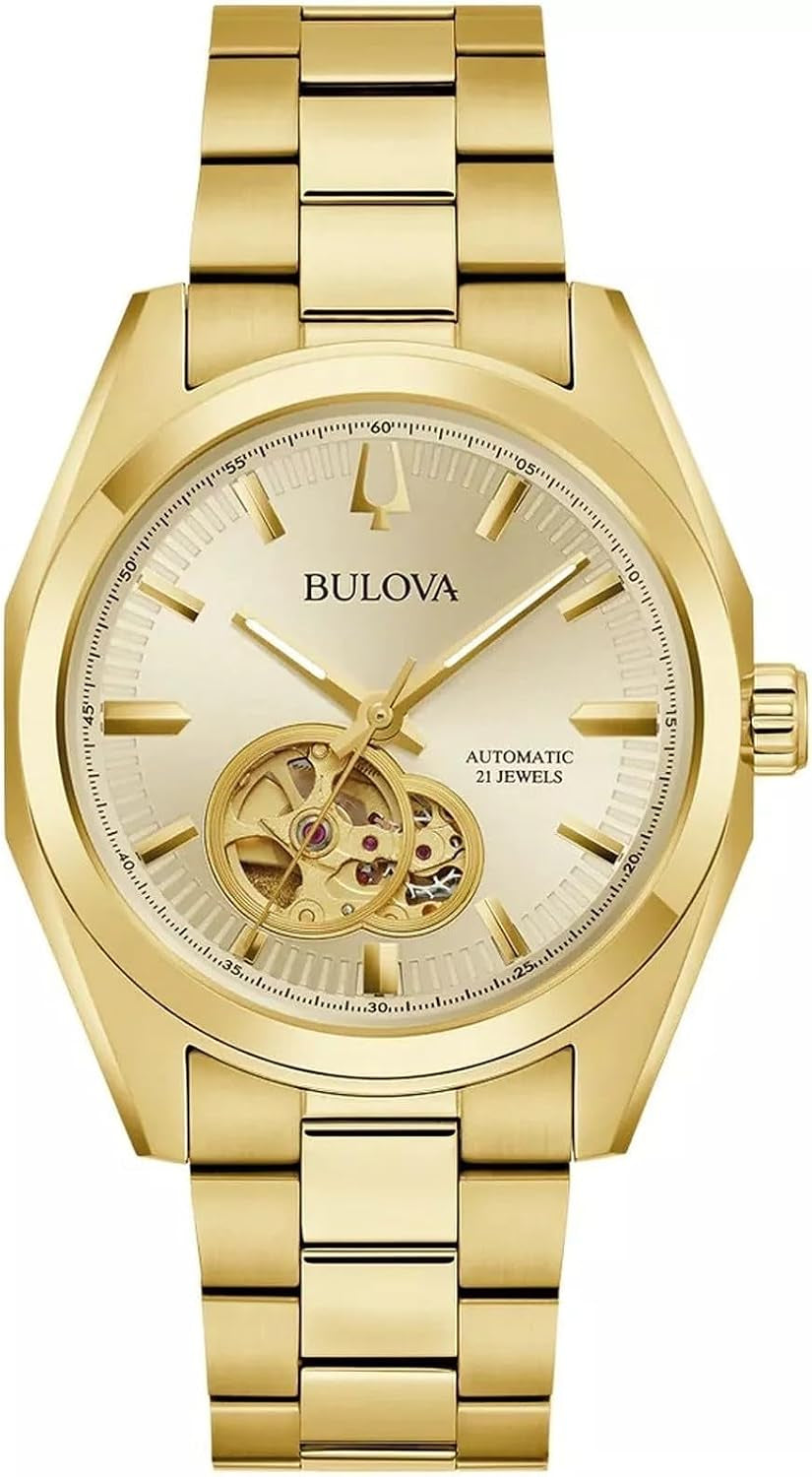 Automatic Watch 97A182, Gold, Bracelet