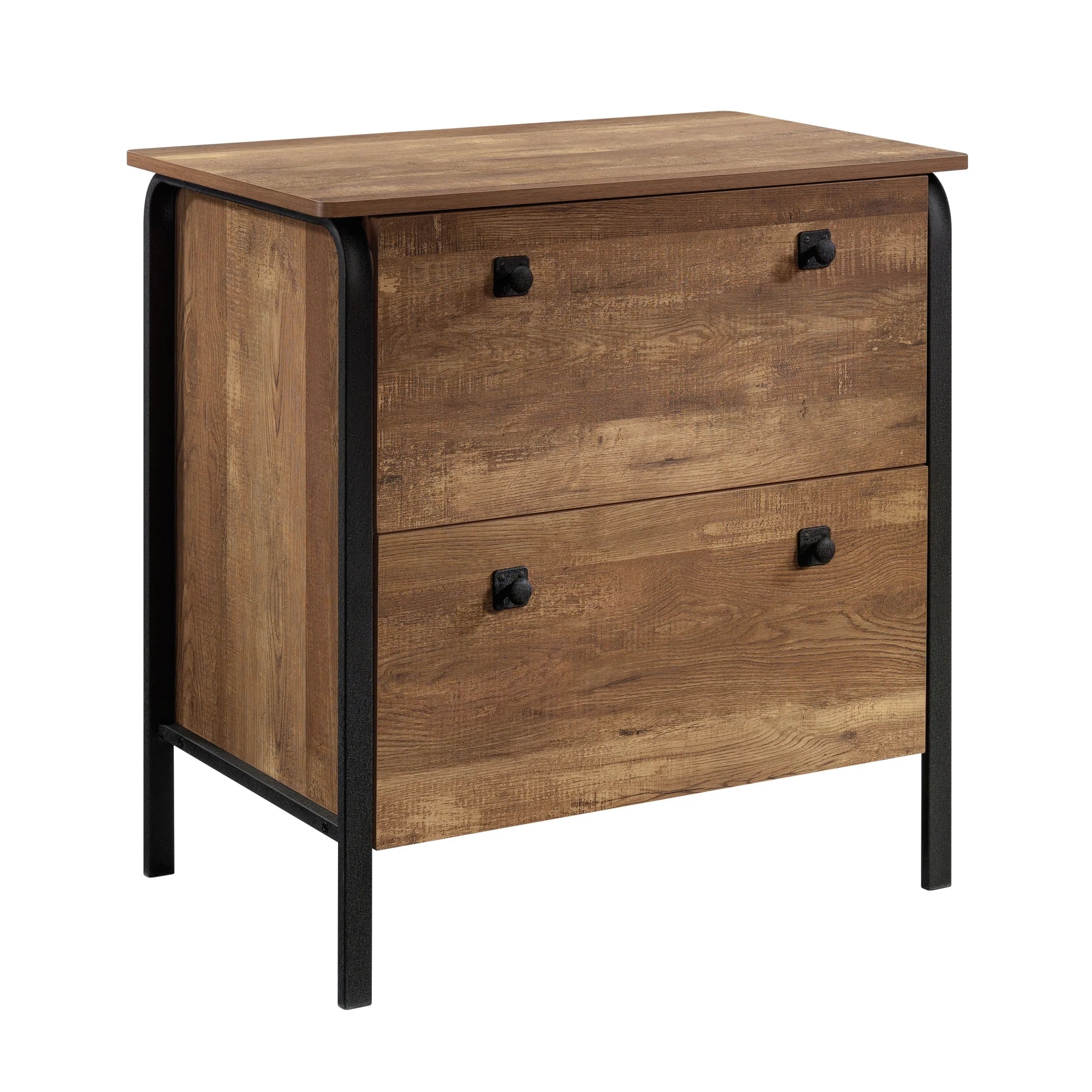Station House 2-Drawer Lateral File Cabinet, Etched Oak Finish