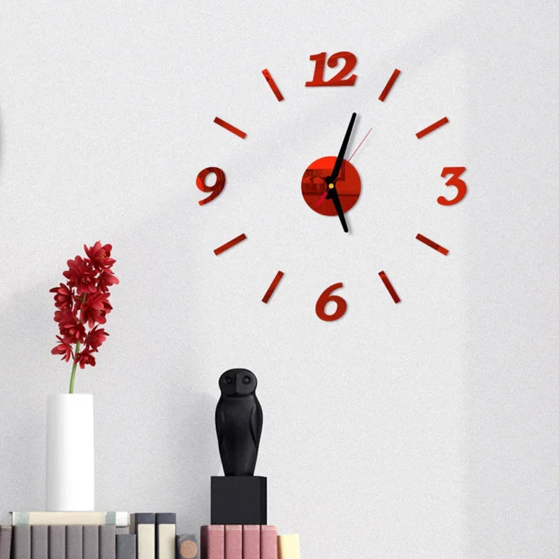3D Wall Clock Mirror Wall Stickers Fashion Living Room Quartz Watch DIY Home Decoration Wall Clocks Sticker Reloj De Pared