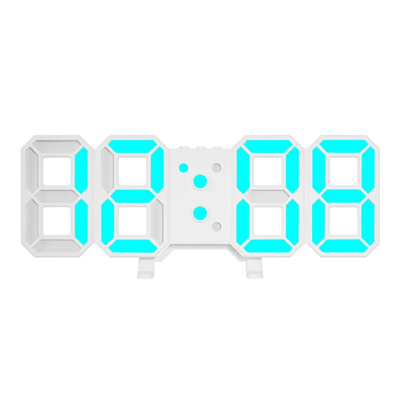 3D LED Wall Clock Modern Design Digital Table Clock Alarm Nightlight Saat Reloj De Pared Watch for Home Living Room Decoration