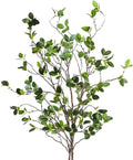 Artificial Plant, 3Pcs 43.3 Inch Faux Greenery Stems Fake Tree Branches Ficus Twig Leaves for Vase Filler Shop Garden Office Home Decoration