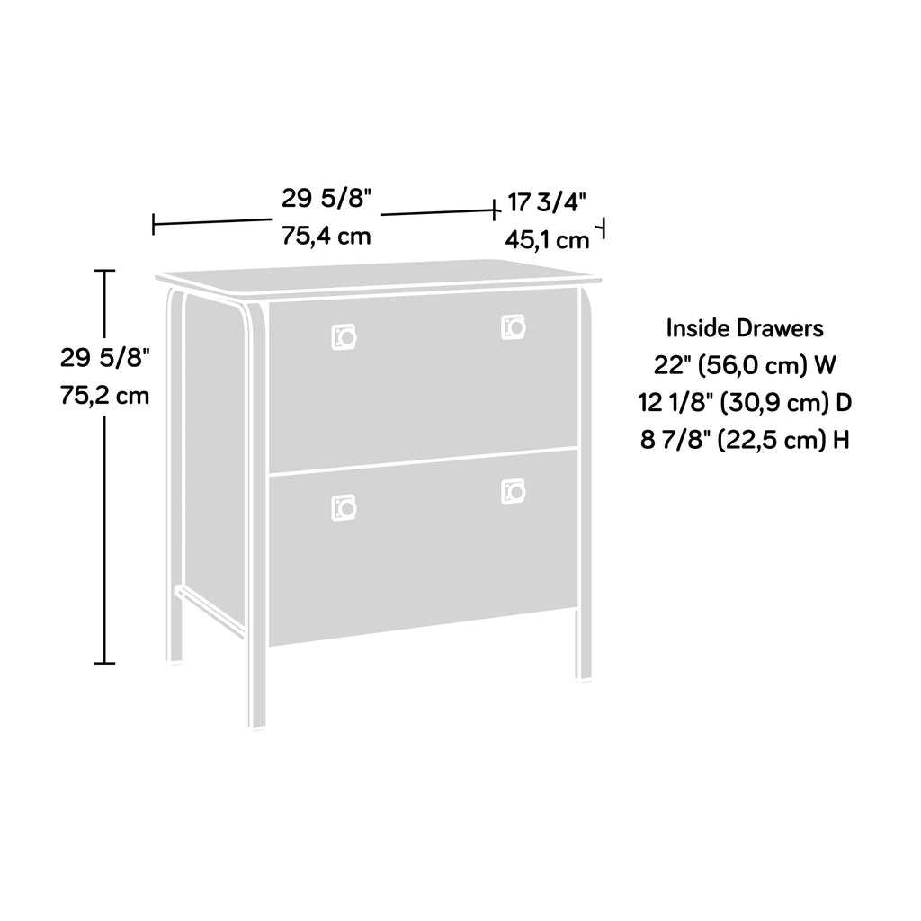Station House 2-Drawer Lateral File Cabinet, Etched Oak Finish