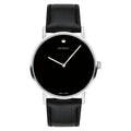 Signature Museum 0607589 Black Dial Black Leather 40MM Silver Case Strap Men'S Watch