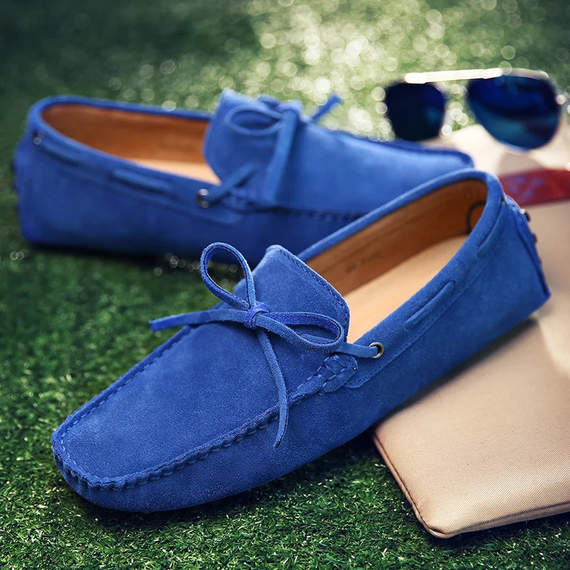 Fashion Men Shoes Genuine Leather Casual Summer Shoes Classic Mens Loafers Elegantes Slip on Men'S Flats plus Male Driving Shoes