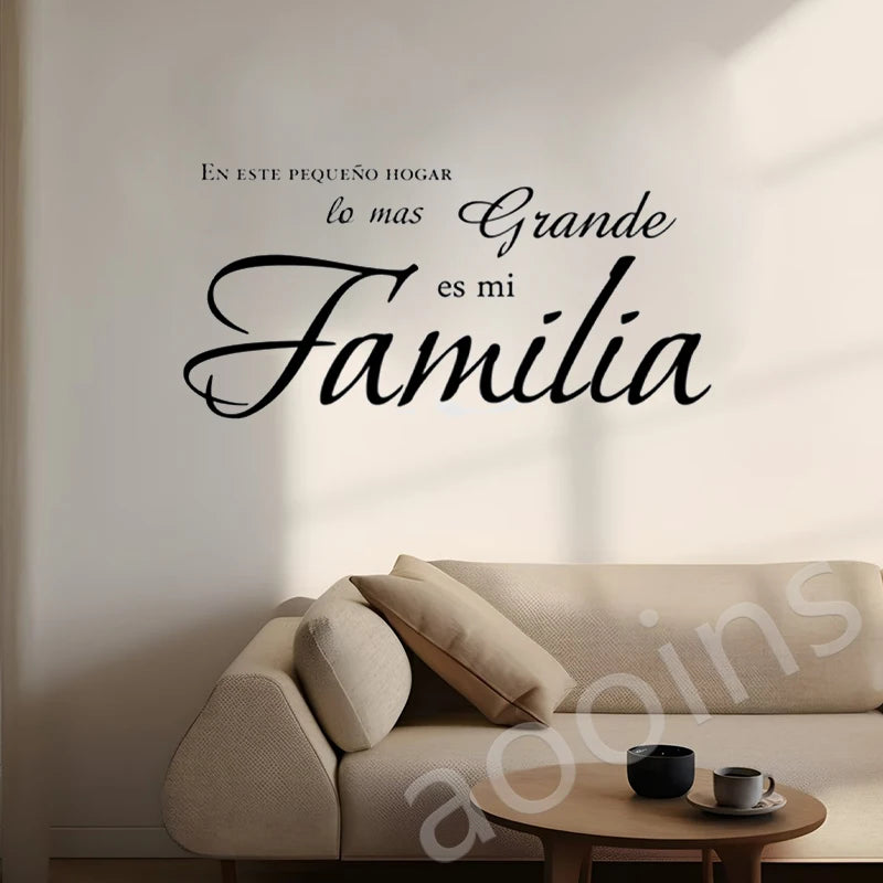 Spanish En Este Hogar Lo Mas Grande Es Mi Familia Wall Decal Quote Sticker Pegatinas Pared Vinilos Paredes Letras Decoracion