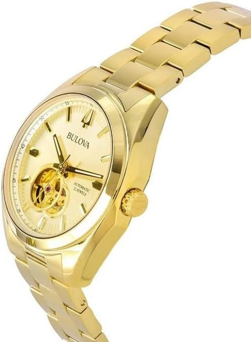 Automatic Watch 97A182, Gold, Bracelet