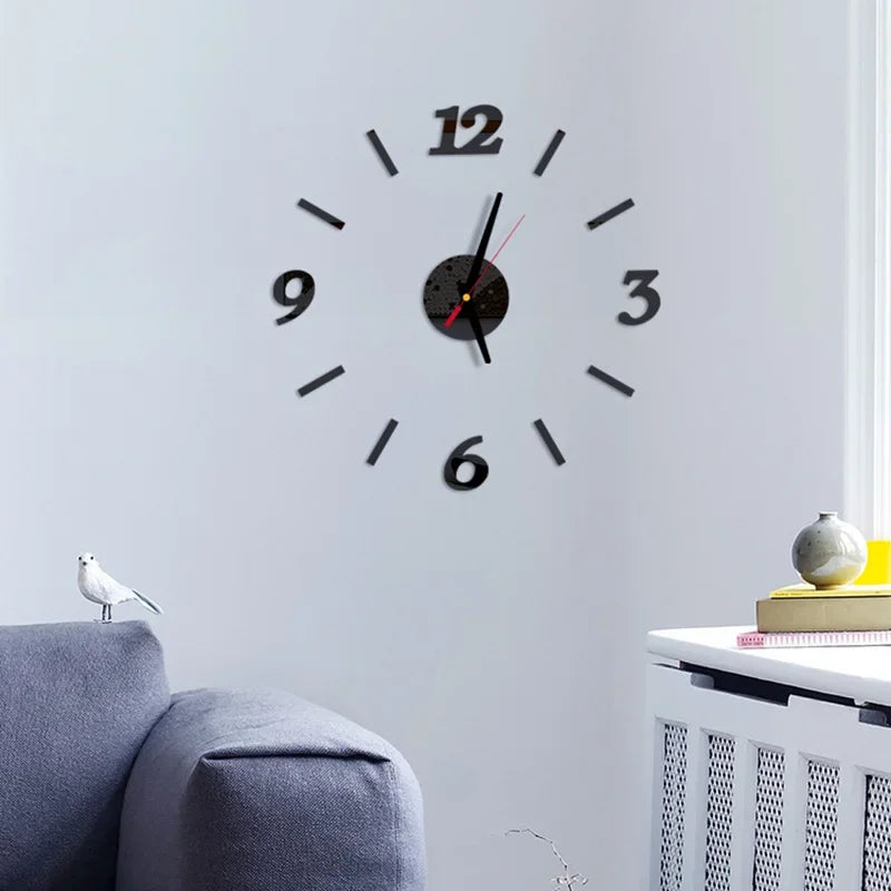 3D Wall Clock Mirror Wall Stickers Fashion Living Room Quartz Watch DIY Home Decoration Wall Clocks Sticker Reloj De Pared