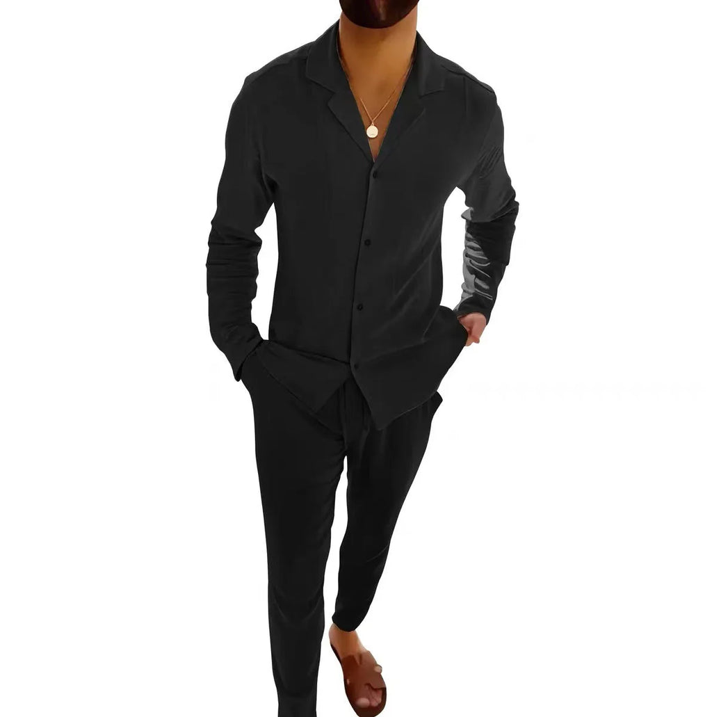 Conjunto De Lino Para Hombre - Elegante Y Confortable Para El Uso Diario ✨