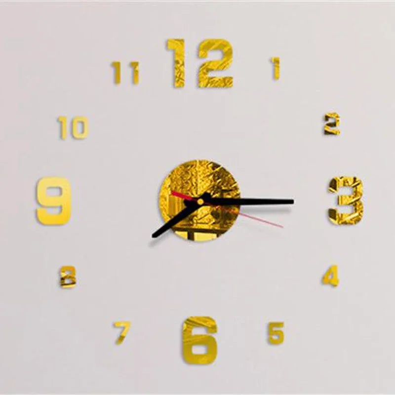 3D Wall Clock Mirror Wall Stickers Fashion Living Room Quartz Watch DIY Home Decoration Wall Clocks Sticker Reloj De Pared